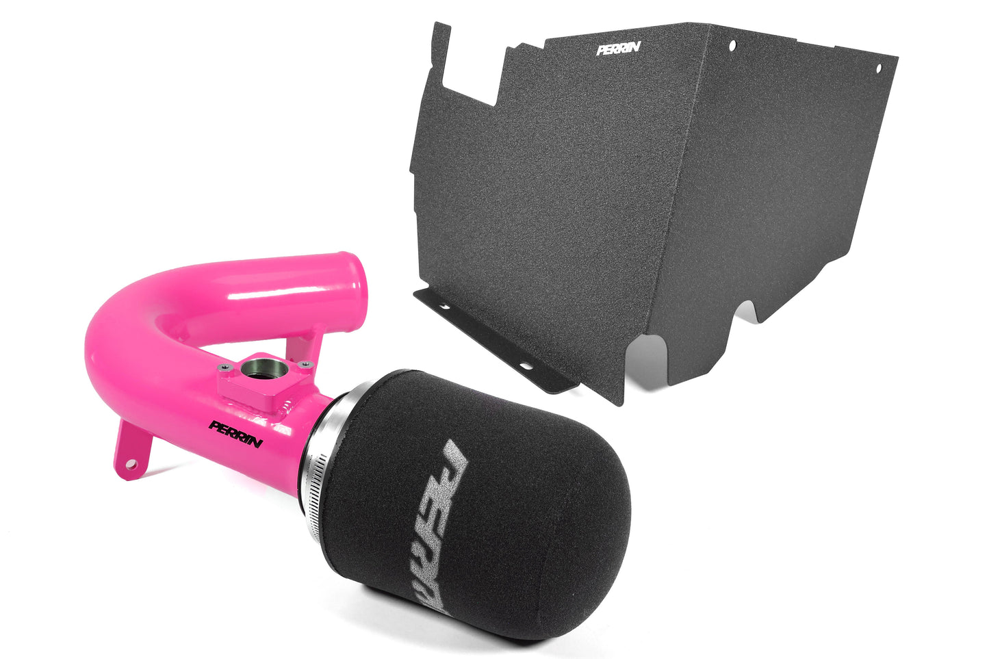 PERRIN hyper pink cold air intake with heatshield for 2022-2025 WRX - complete kit with foam filter.