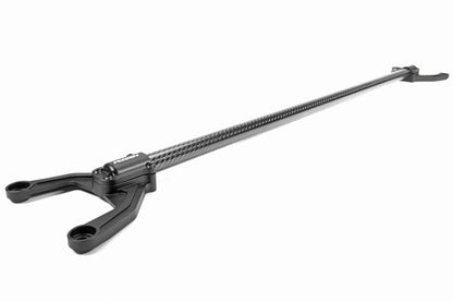 Rear shock tower brace for BRZ/FR-S/86/GR86, featuring a sleek design with carbon fiber and sturdy mounting points.