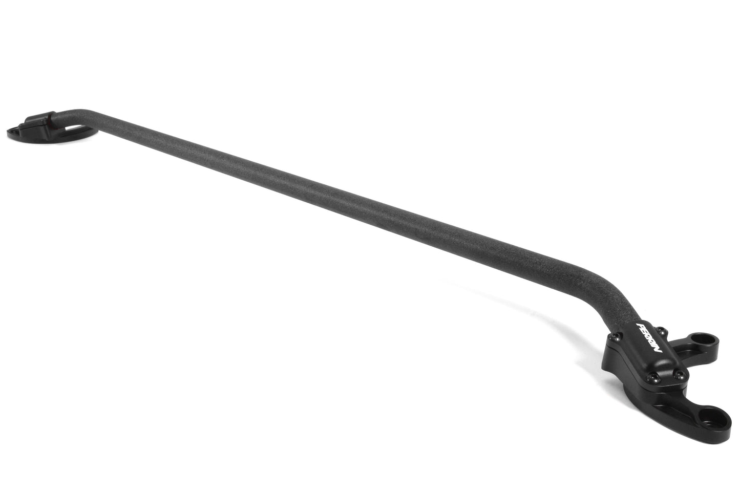 PERRIN black front strut tower brace for 2022-2025 WRX - 4130 Cro-Moly tubing with aluminum feet.