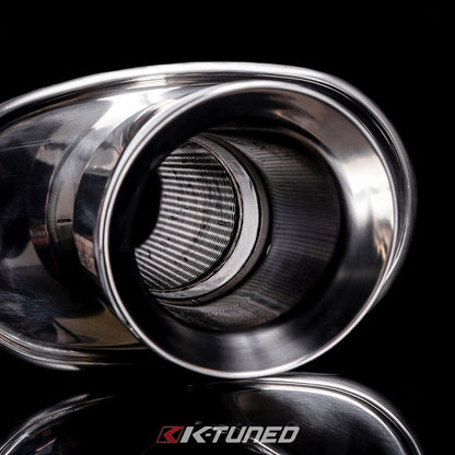Universal Muffler - Polished / Long (Center Inlet / Outlet)