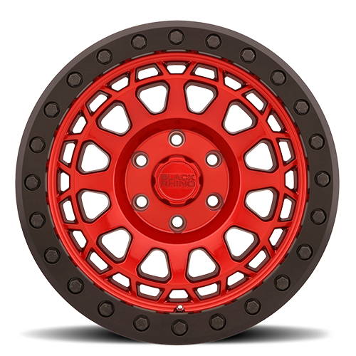 Black Rhino PRIMM BEADLOCK Candy Red W/ Black Ring 17x8.5 -38 5x127mm 71.5mm