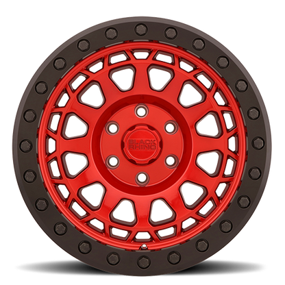 Black Rhino PRIMM BEADLOCK Candy Red W/ Black Ring 17x8.5 -38 5x127mm 71.5mm
