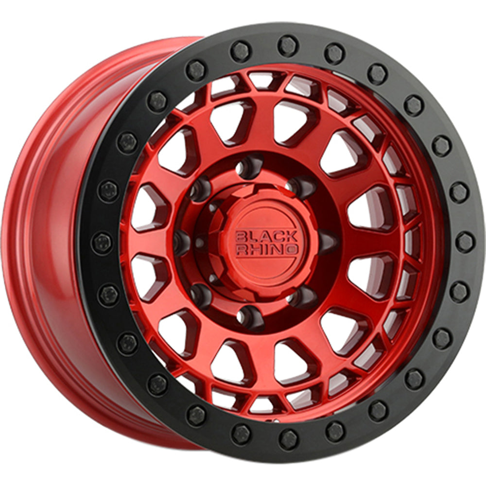 Black Rhino PRIMM BEADLOCK Candy Red W/ Black Ring 17x8.5 -38 8x165.1mm 125.1mm