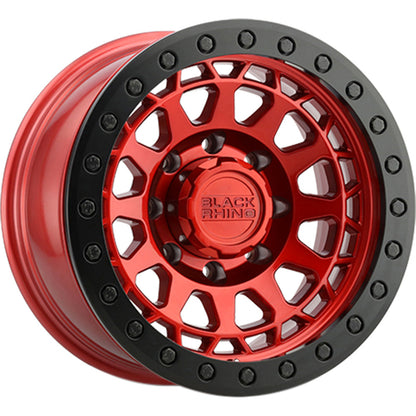 Black Rhino PRIMM BEADLOCK Candy Red W/ Black Ring 17x8.5 -38 8x165.1mm 125.1mm