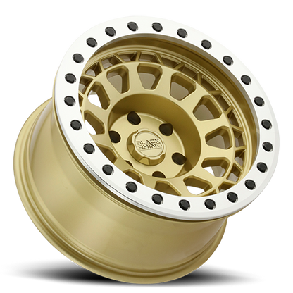 Black Rhino PRIMM BEADLOCK Matte Gold W/ Machined Ring 17x8.5 -38 5x114.3mm 71.5mm