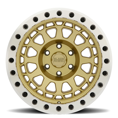 Black Rhino PRIMM BEADLOCK Matte Gold W/ Machined Ring 17x8.5 -38 5x114.3mm 71.5mm