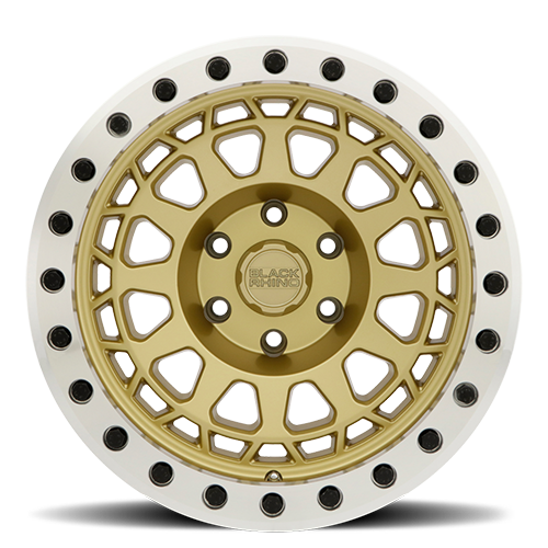 Black Rhino PRIMM BEADLOCK Matte Gold W/ Machined Ring 17x8.5 -30 6x139.7mm 112.1mm