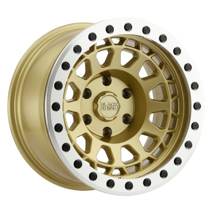 Black Rhino PRIMM BEADLOCK Matte Gold W/ Machined Ring 17x8.5 0 6x139.7mm 112.1mm