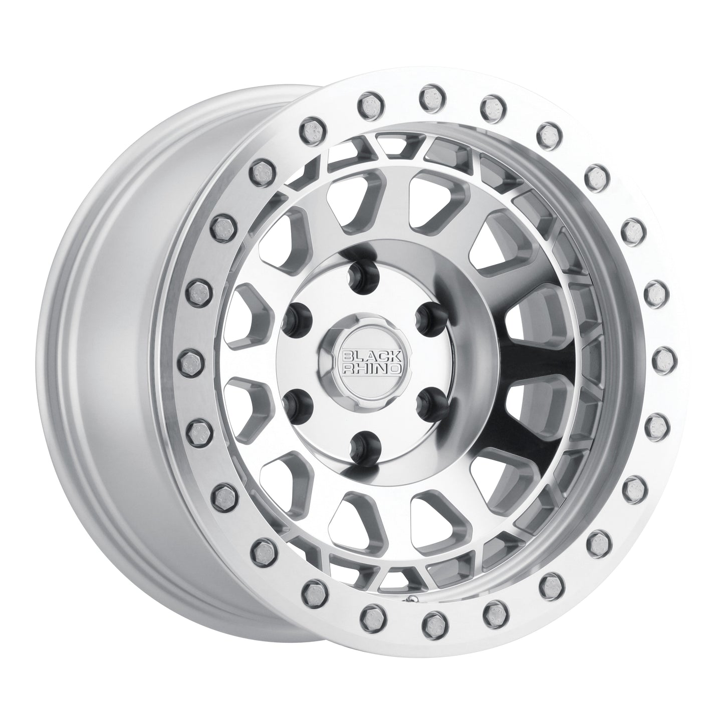 Black Rhino PRIMM BEADLOCK Silver W/ Mirror Face Mach Rg 17x8.5 -38 5x114.3mm 71.5mm