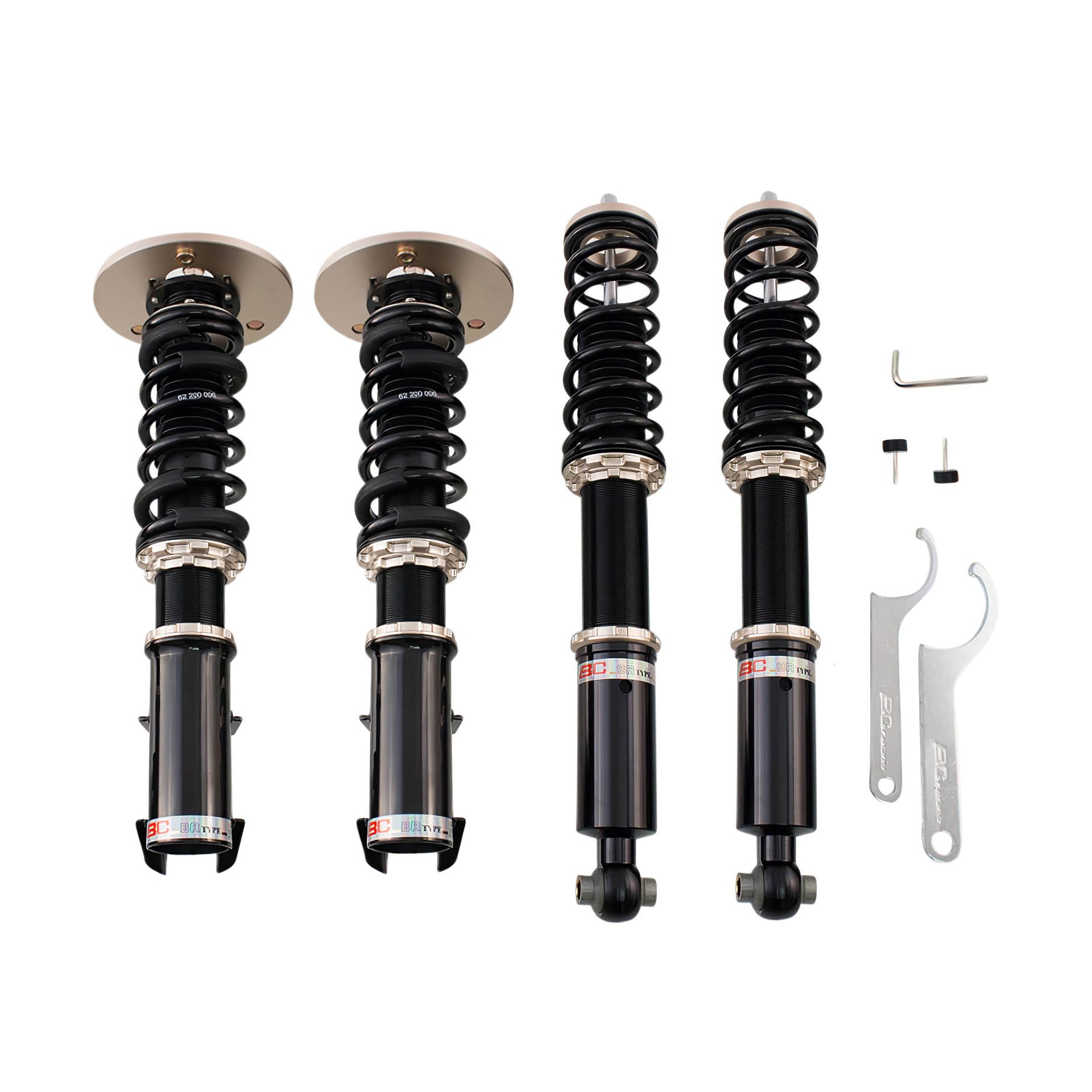 BC Racing BR Series coilovers on white background