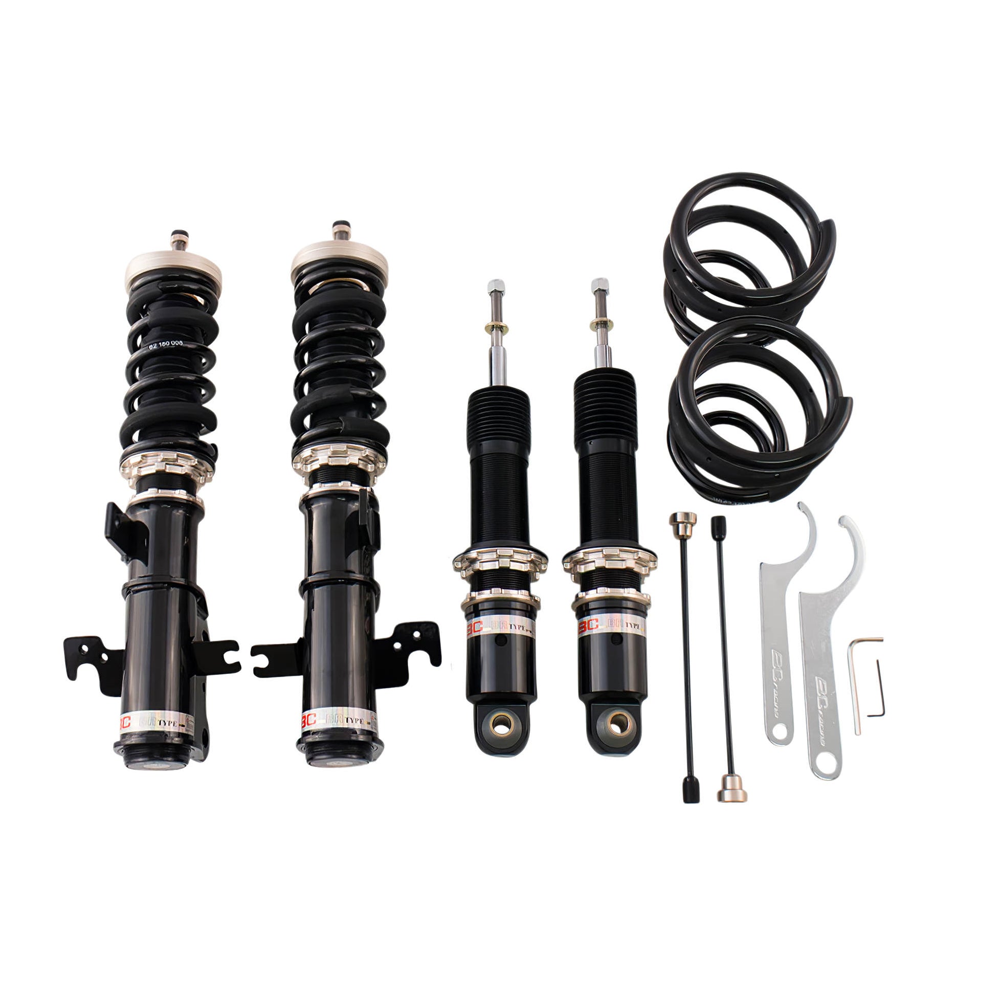 BC Racing BR Series coilovers on white background