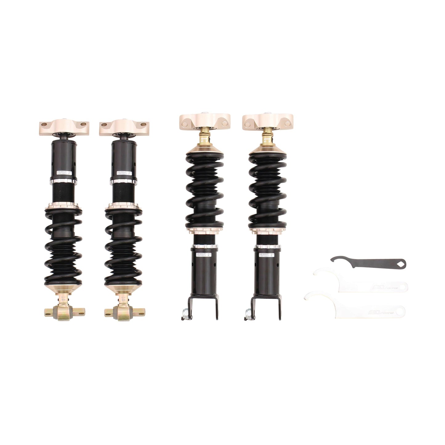 BC Racing BR Series coilovers on white background