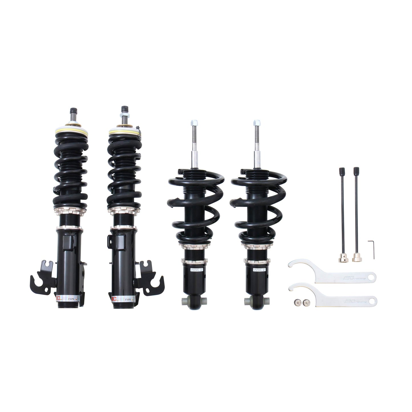 BC Racing BR Series coilovers on white background