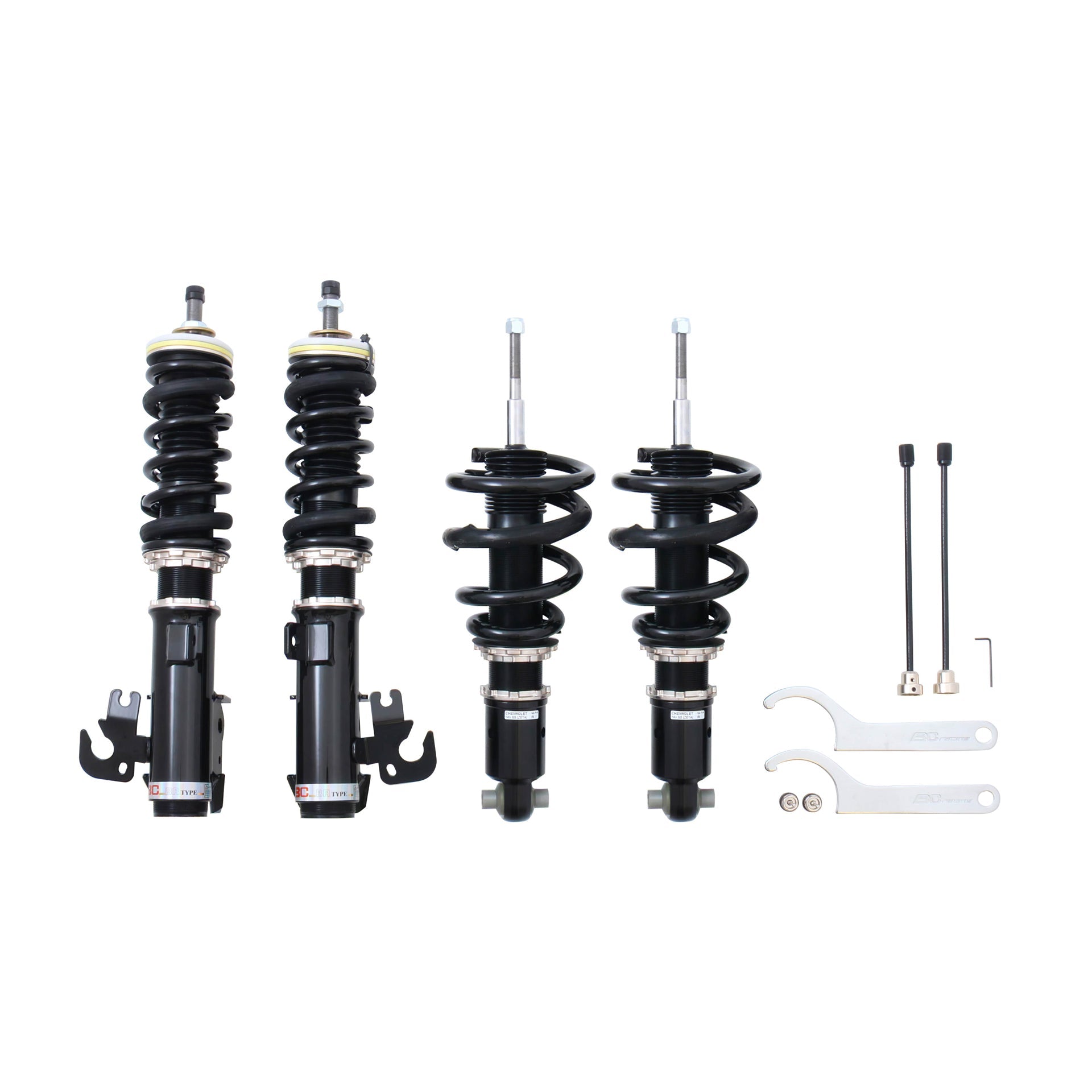 BC Racing BR Series coilovers on white background