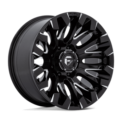 Fuel Offroad D828 QUAKE Gloss Black Milled 20x10 -18 8x180mm 124.2mm
