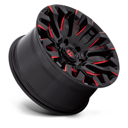 Fuel Offroad D829 QUAKE Gloss Black Milled Red Tint 18x9 +1 6x139.7mm 106.1mm