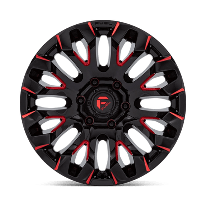 Fuel Offroad D829 QUAKE Gloss Black Milled Red Tint 18x9 +1 6x135mm 87.1mm