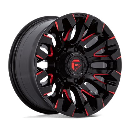 Fuel Offroad D829 QUAKE Gloss Black Milled Red Tint 18x9 +1 8x165.1mm 125.1mm