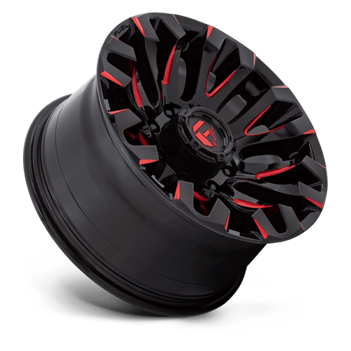 Fuel Offroad D829 QUAKE Gloss Black Milled Red Tint 18x9 +1 8x165.1mm 125.1mm