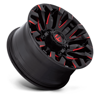 Fuel Offroad D829 QUAKE Gloss Black Milled Red Tint 18x9 +1 8x165.1mm 125.1mm