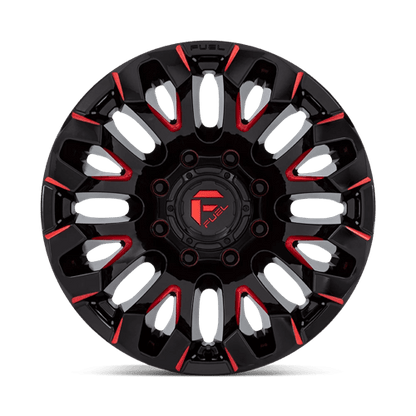 Fuel Offroad D829 QUAKE Gloss Black Milled Red Tint 18x9 +1 8x165.1mm 125.1mm