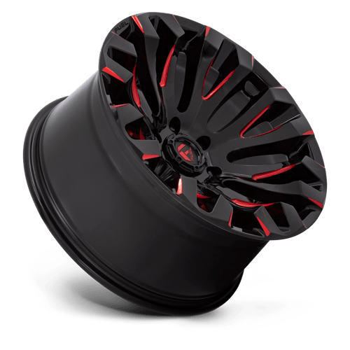 Fuel Offroad D829 QUAKE Gloss Black Milled Red Tint 20x9 +1 5x114.3mm 72.6mm