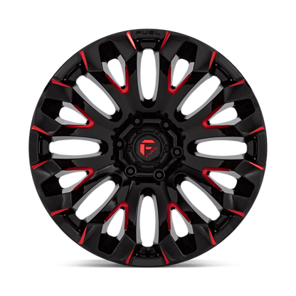 Fuel Offroad D829 QUAKE Gloss Black Milled Red Tint 18x9 +1 5x114.3mm 72.6mm