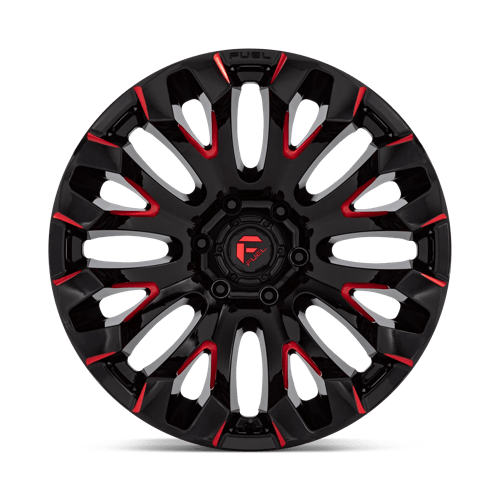Fuel Offroad D829 QUAKE Gloss Black Milled Red Tint 20x9 +1 5x150mm 110.1mm
