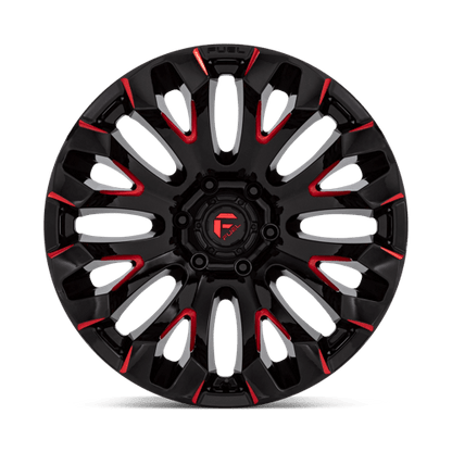 Fuel Offroad D829 QUAKE Gloss Black Milled Red Tint 20x9 +1 5x127mm 71.5mm