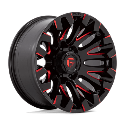 Fuel Offroad D829 QUAKE Gloss Black Milled Red Tint 20x10 -18 8x165.1mm 125.1mm