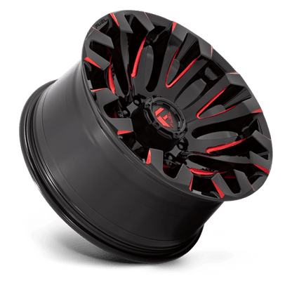 Fuel Offroad D829 QUAKE Gloss Black Milled Red Tint 20x10 -18 8x170mm 125.1mm