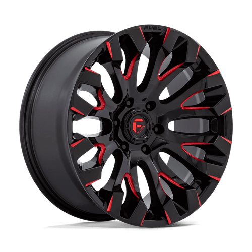 Fuel Offroad D829 QUAKE Gloss Black Milled Red Tint 20x9 +1 6x139.7mm 106.1mm