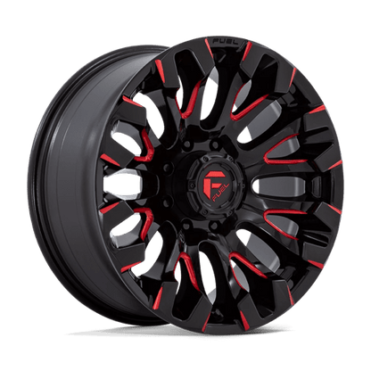 Fuel Offroad D829 QUAKE Gloss Black Milled Red Tint 20x9 +1 8x165.1mm 125.1mm