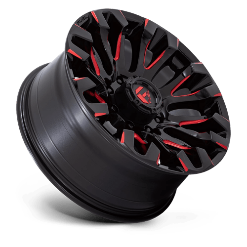 Fuel Offroad D829 QUAKE Gloss Black Milled Red Tint 20x9 +1 8x180mm 124.2mm