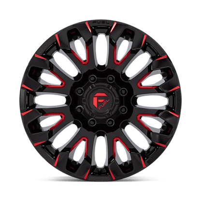 Fuel Offroad D829 QUAKE Gloss Black Milled Red Tint 20x9 +1 8x165.1mm 125.1mm
