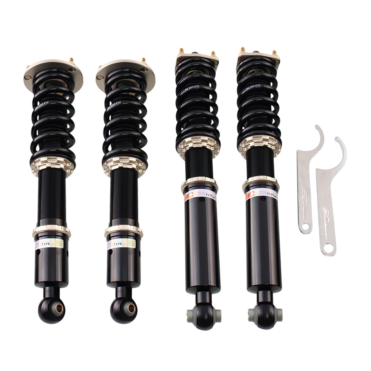 BC Racing BR Series coilovers on white background