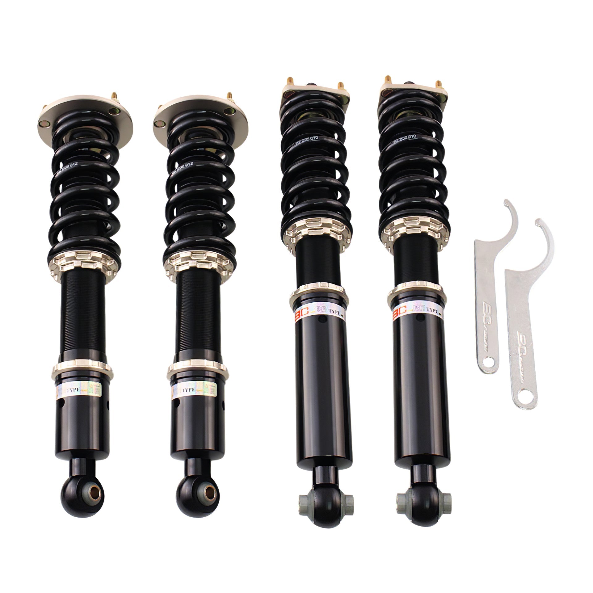 BC Racing BR Series coilovers on white background