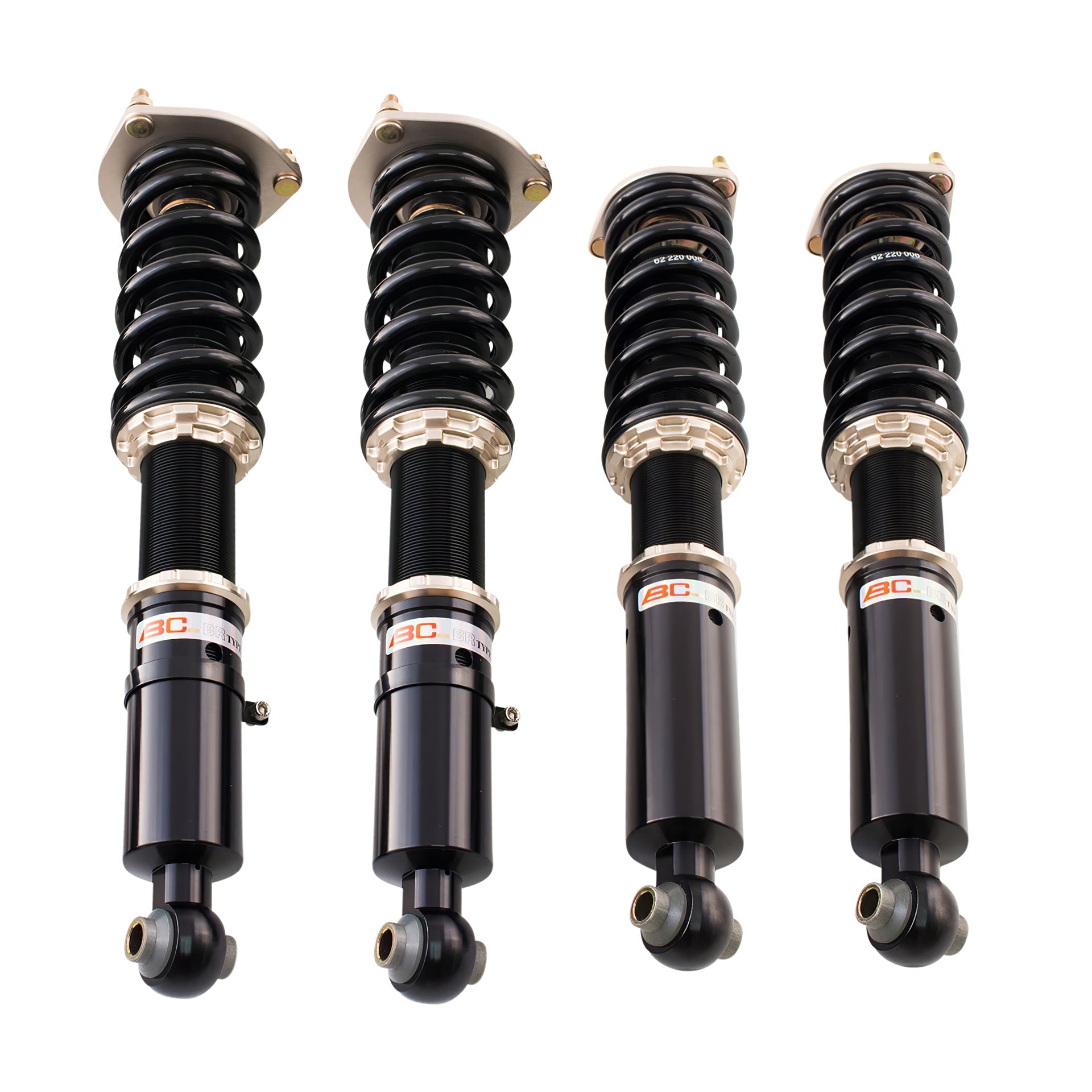 BC Racing BR Series coilovers on white background