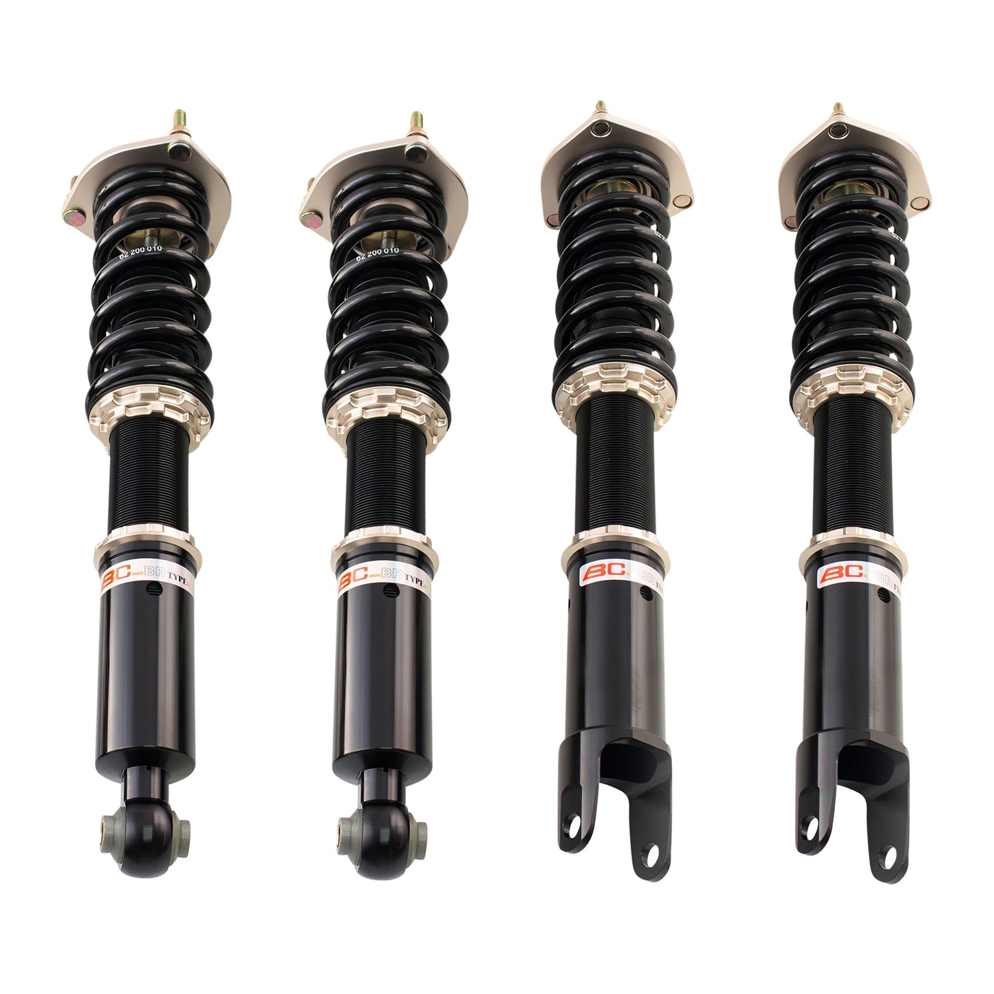 BC Racing BR Series coilovers on white background