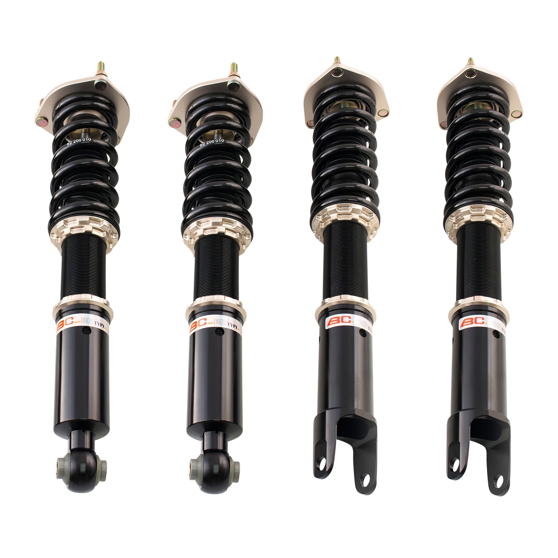BC Racing BR Series coilovers on white background