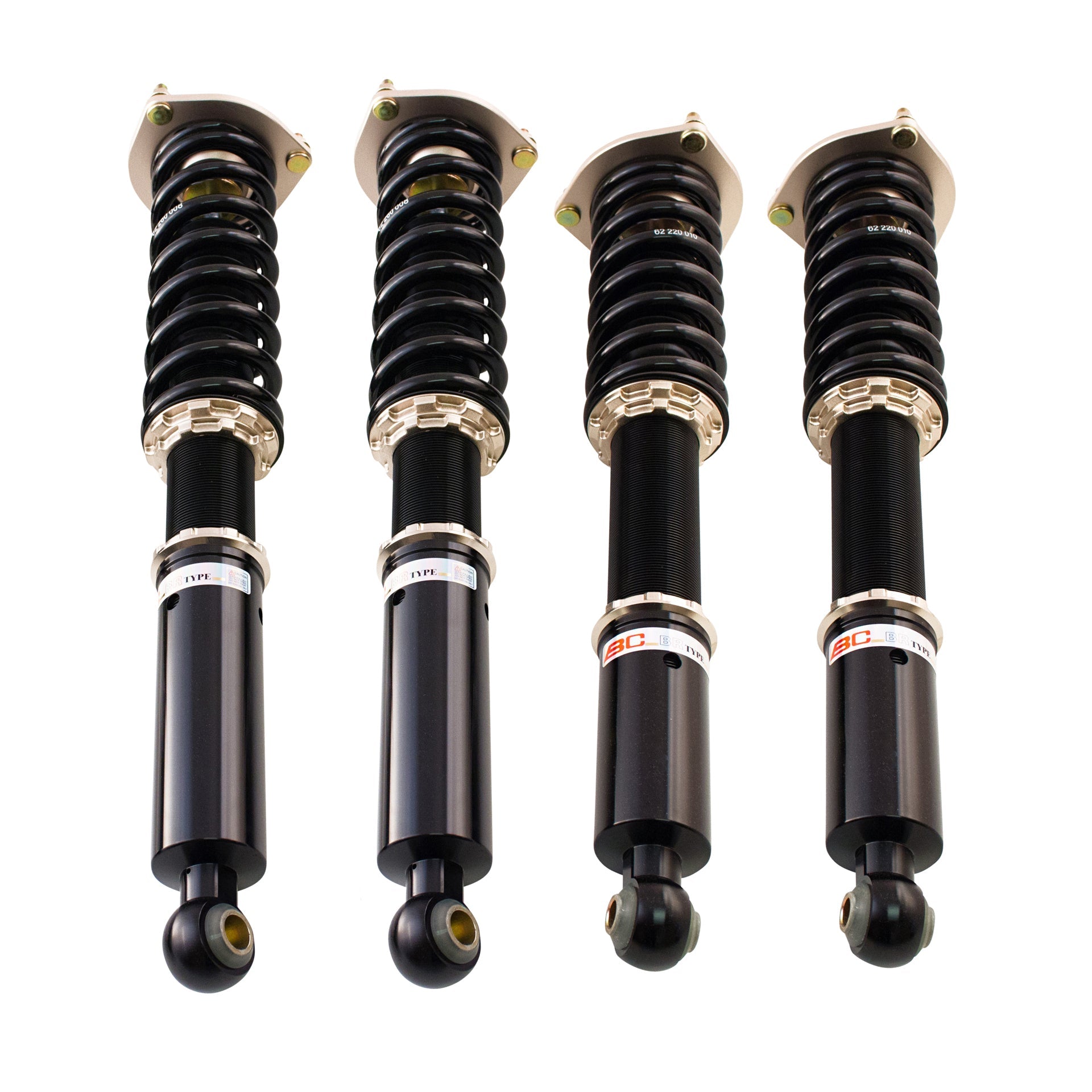 BC Racing BR Series coilovers on white background