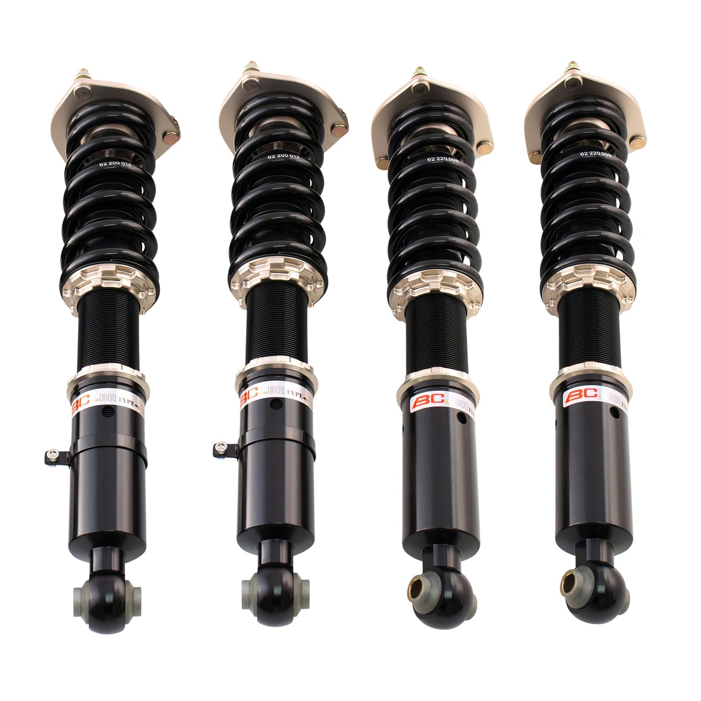 BC Racing BR Series coilovers on white background
