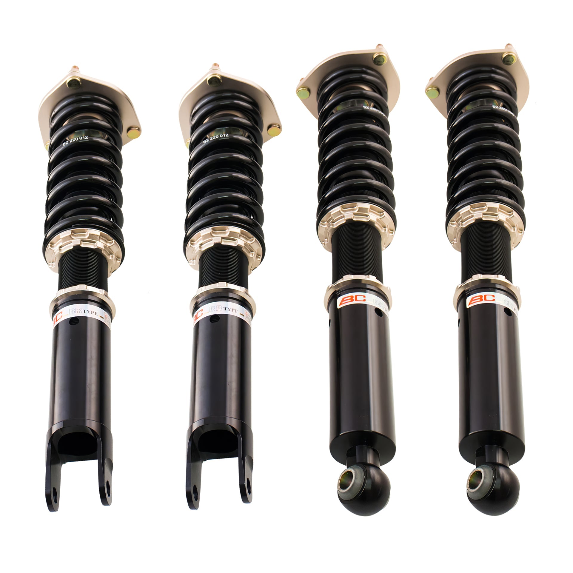BC Racing BR Series coilovers on white background