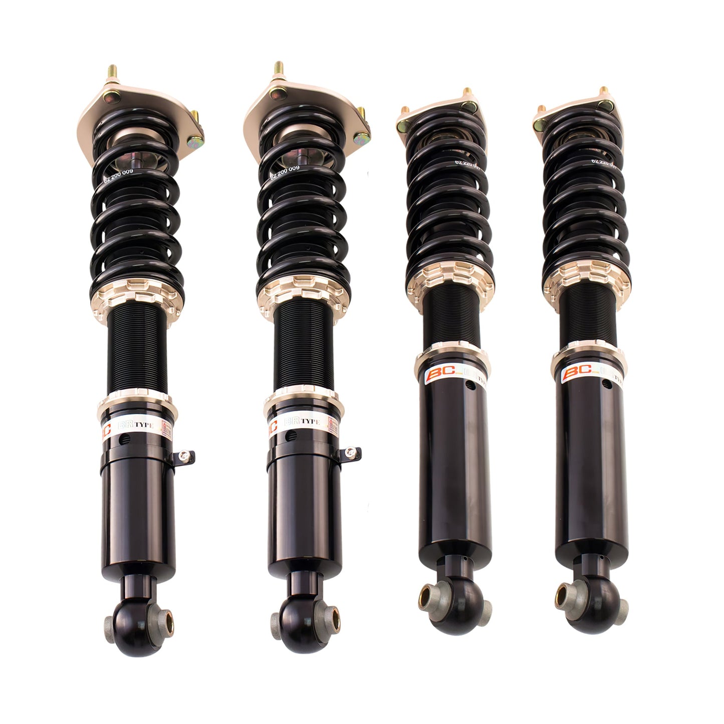 BC Racing BR Series coilovers on white background