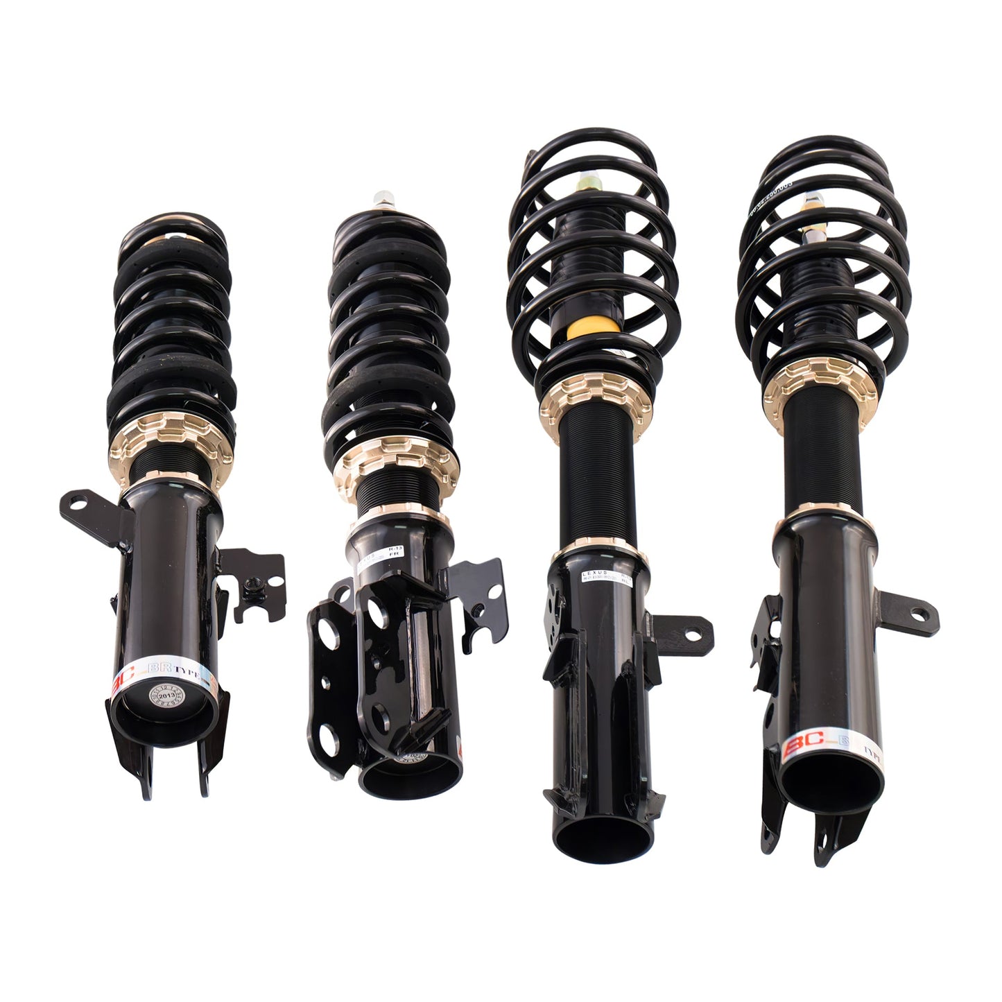 BC Racing BR Series coilovers on white background