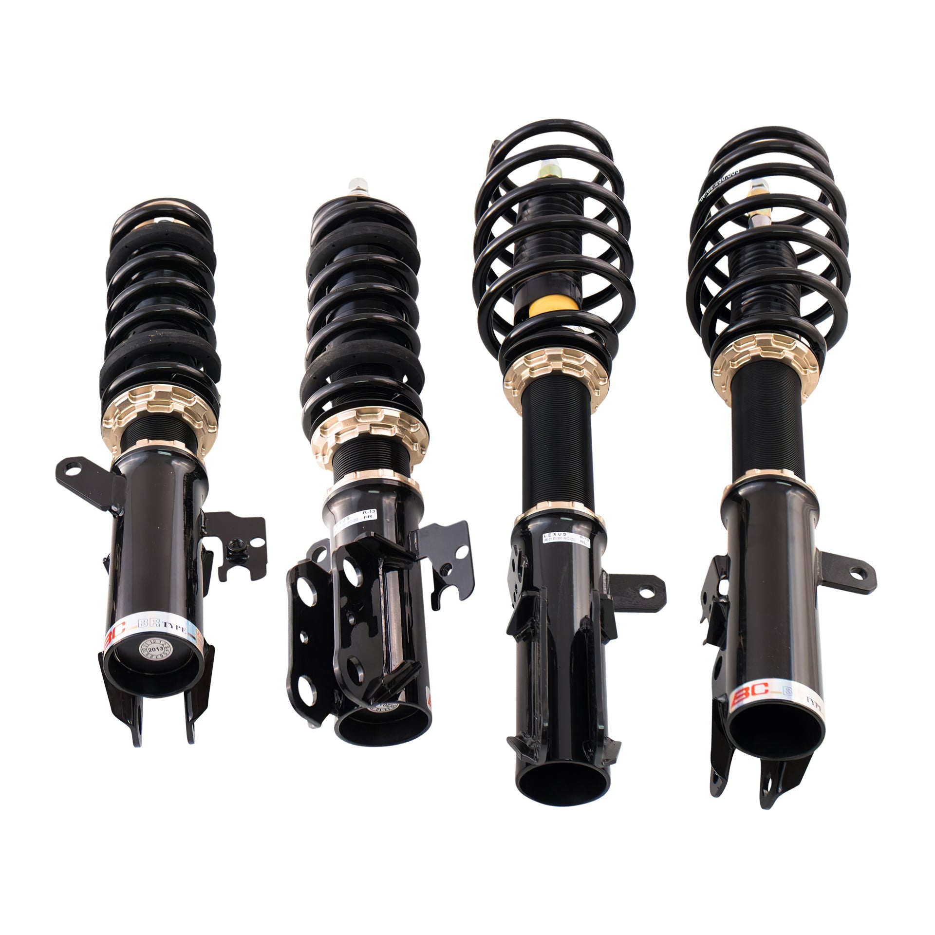 BC Racing BR Series coilovers on white background