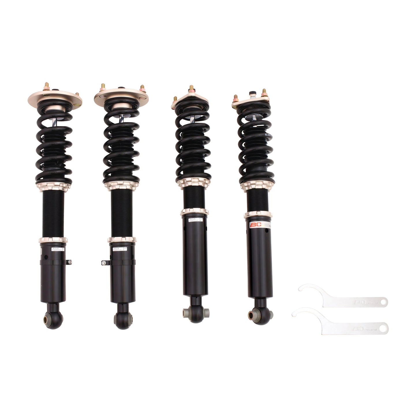 BC Racing BR Series coilovers on white background