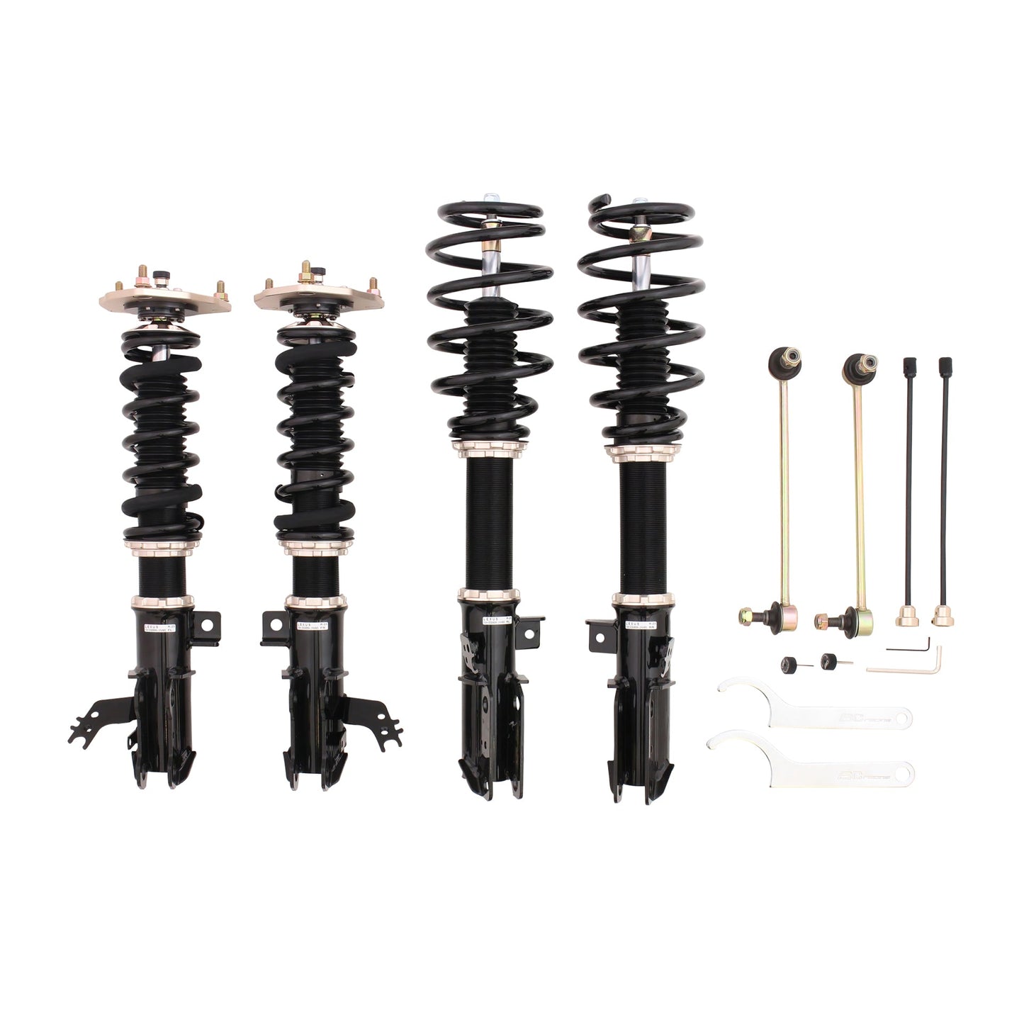 BC Racing BR Series coilovers on white background