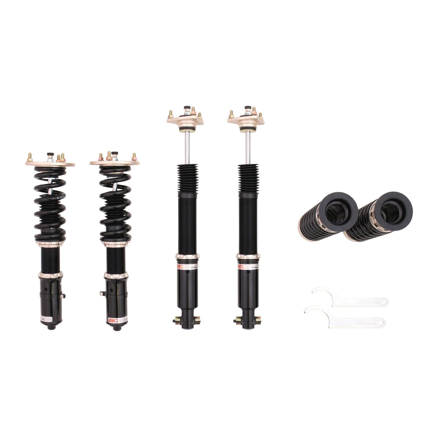 BC Racing BR Series coilovers on white background