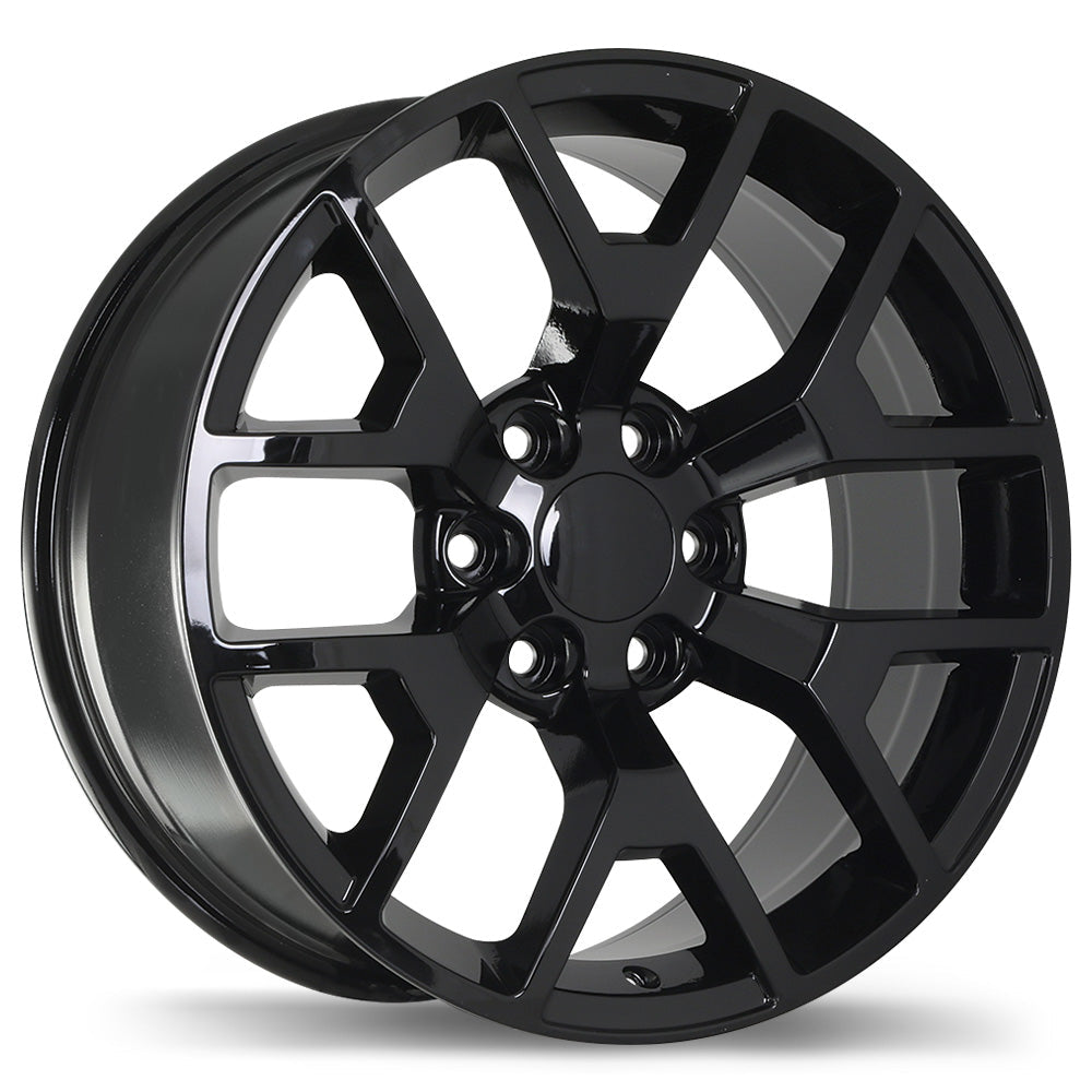Replika R162B Gloss Black 20x9 +27 6x139.7mm 78.1mm